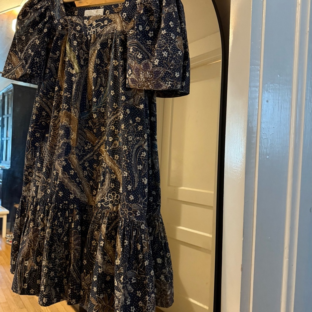 Cara Cara Navy and Gold Mini Dress - Picture 2 of 4